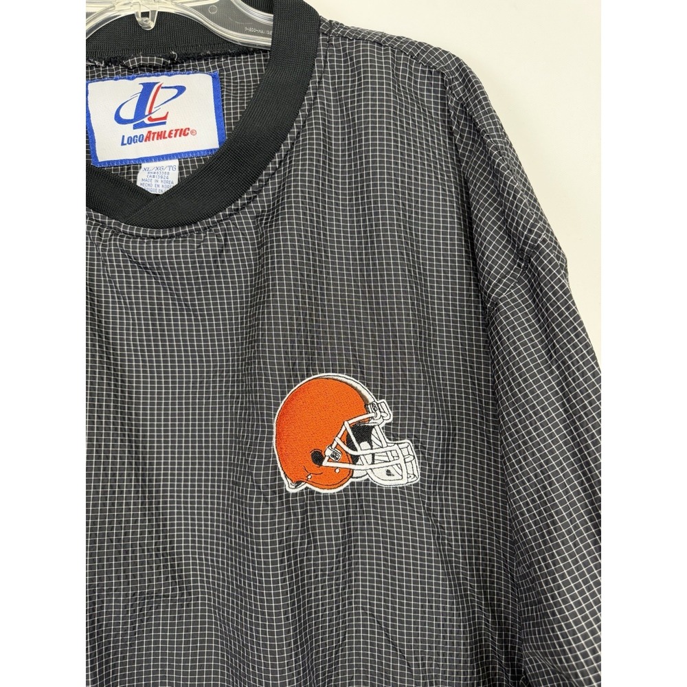 Vintage Men's Cleveland Browns pullover size XL black/white Long Sleeve - Picture 2 of 8